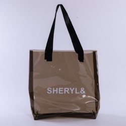 BROWN PVC TOTE BAG